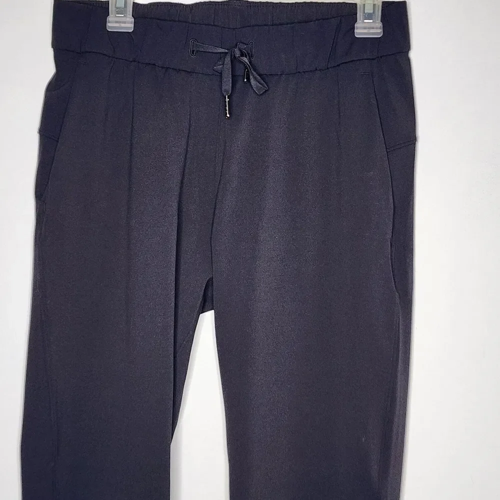Lululemon On The Fly Pants Women‎ 6 Black Gym Yoga Ankle Stretch